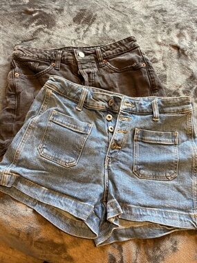 Old Navy Light Blue and Dark Jean Shorts Duo